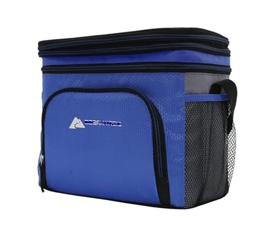 Ozark~Trail 12-Can Small Hard Shell Lunch Cooler with Removable Liner, Soft-Sided Portable Ice Chest for Camping, Beach, and Travel ~ (Blue)