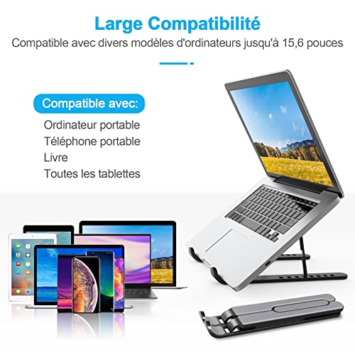 AOVUYCK-Store Laptop-Ständer, 8 verstellbare Ebenen, Laptop-Ständer, Silikon, rutschfest, kompatibel mit MacBook, Lenovo, HP, anderen Laptops und Tablets von 10 - 15,6 Zoll