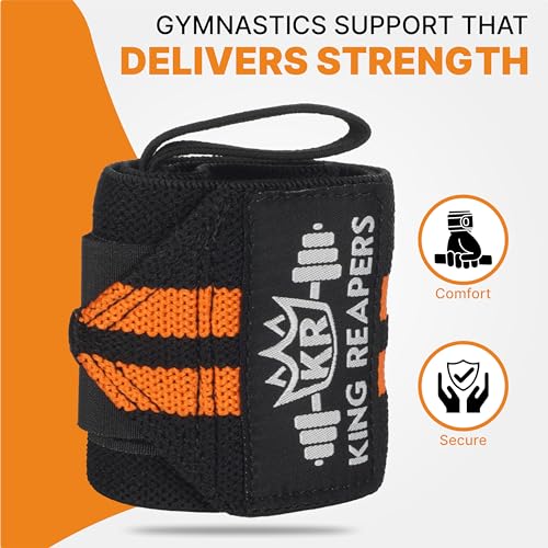 KING REAPERS Suporte de pulso de qualidade profissional com alça de polegar resistente – Melhor envo