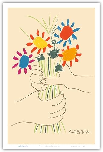 The Bouquet of Flowers (Le Bouquet De Fleurs) Poster Print | Fine-Art Reproduction, by Pablo Picasso, c.1958, poster print, unframed, 12 x 18 in