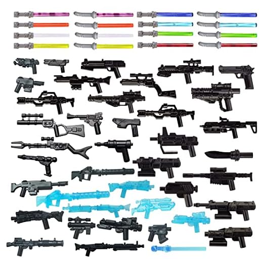 ALiquid Lot de 56 armes personnalisées pour figurines - Soldat de Starwars - Pour figurines Lego