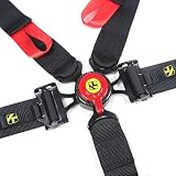Wuidail 5 Point Harness Seat Belt with 2'' Ultra Premium Quality Heavy-Duty Soft with Carbon Latch Quick Release for Go Kart UTV & ATV Black