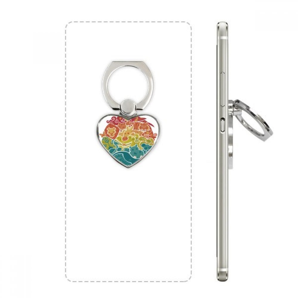 Support bague de téléphone Poisson Bleu océan Coeur universel - 4
