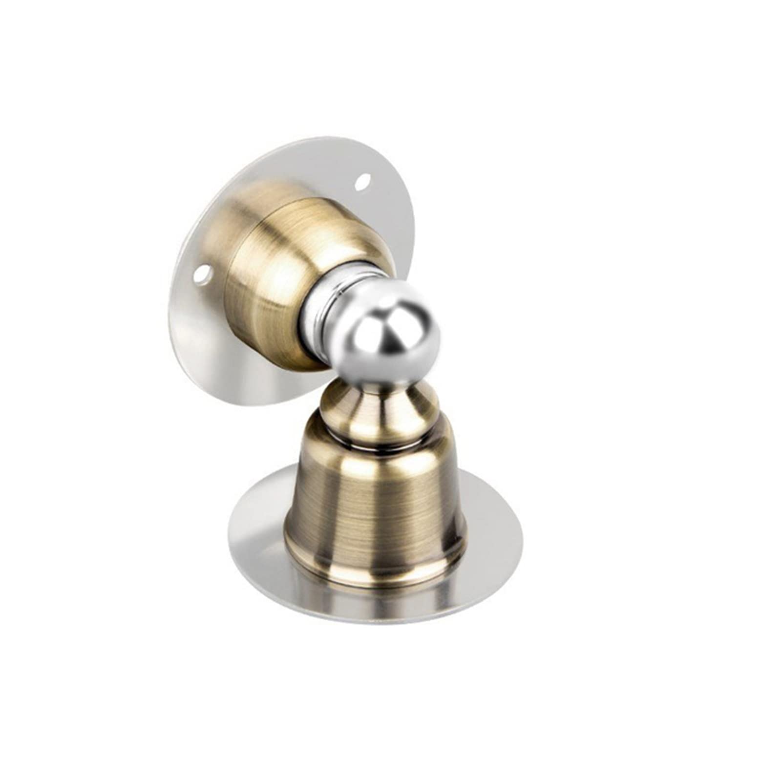 Tope de puerta magnético de acero inoxidable con soportes ocultos de vidrio, pack de 2
