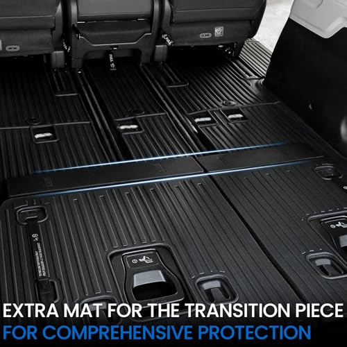 Image of Cargo Lower Mat Backrest Mats for 2022-2025 2026 Kia Carnival, All Weather TPE Seat Back Liners Trunk Lower Well Mat Cargo Liner Accessories