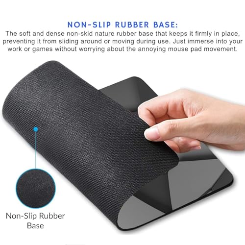 Image of Tuzker Gaming Mouse pad /Computer Mouse Mat for Speed and Precision Operation, Non-Slip Rubber Base, Smooth Cloth Surface for Laser & Optical Mouse, Laptop, MacBook, Notebook, Office-230x190mm (MP-11)