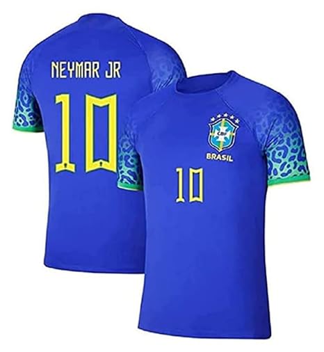Brasil Away Blue Football Jersey Neymar 10 2022/2023 (Kids,Boys,Men)