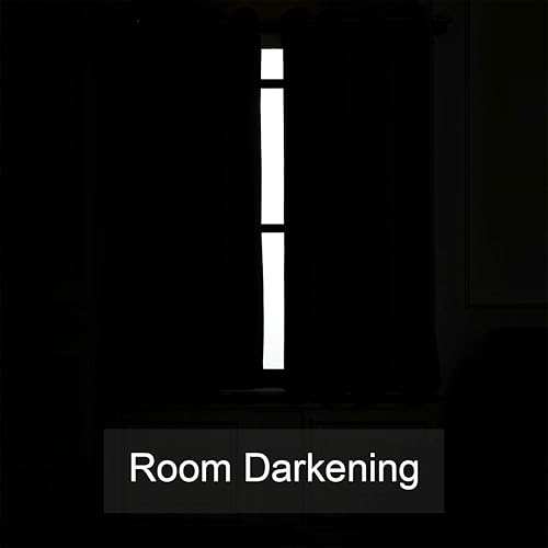 Miniatura 4 de LA PALMA Cortinas opacas con aislamiento térmico y ojales para sala de estar, cortinas de ventana para dormitorio, 2 paneles en 1 juego