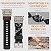 FOAMUNOC Rugged Band Compatible with Apple Watch Ultra 3/2/1 Band 49mm/46mm/45mm/44mm/42mm, Metal Connector with Strap for iWatch Ultra Series 11/10/9/8/7/6/SE3/SE2/SE/5/4/3/2/1, Black/Titanium