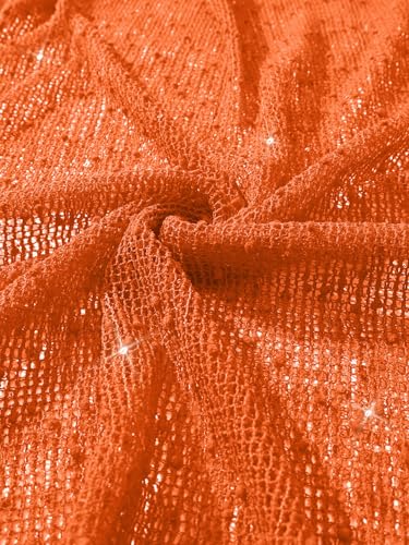 Image of Lilosy Sexy Crochet Sheer Kaftan Caftan Beach Dress Bathing Suit Swim Coverup Summer Vacation Outfits One Piece