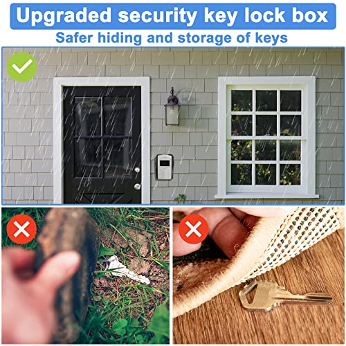 ZHEGE Key Safe Wall Mounted, Large Key Box with Code for 10 House Keys and Car Keys - Image 3