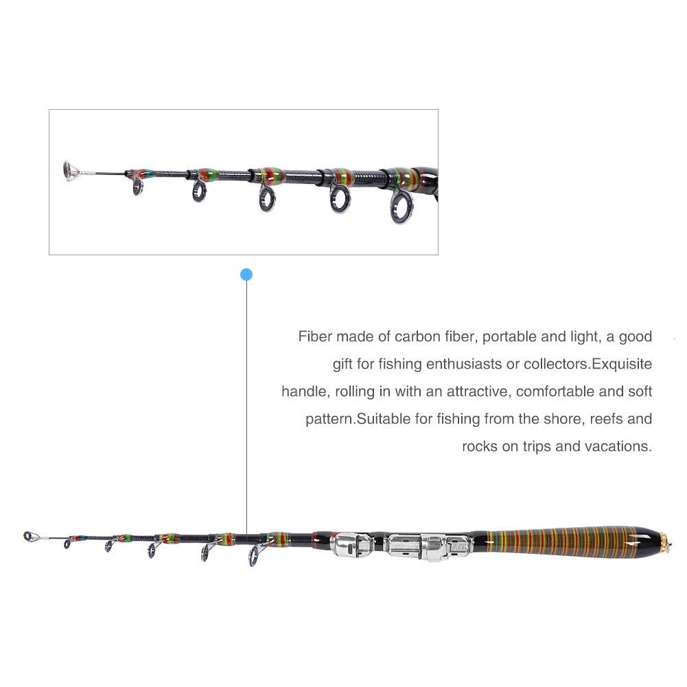 Angelrute Carbon Super Light Tragbare Angelrute Versenkbare EIS Angelrute 1,2 m / 1,5 m / 2,1 m / 2,4 m(150cm)
