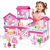 3 Etages Maison de Poupée à Construire pour Filles Jeu de Construction en...