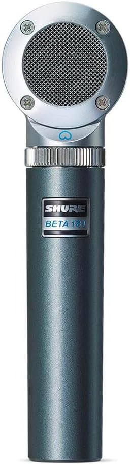 Shure BETA 181/C Ultra-Compact Small-Diaphragm Side-Address Versatile Condenser Microphone for Instruments with Interchangeable Polar Pattern Capsule Options, 3-pin XLR Connector - Cardioid