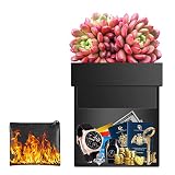 Sdstone Flower Pot Diversion Safe With Fireproof Money Bag and Lock,Secret Safe Lock Box,Holder for