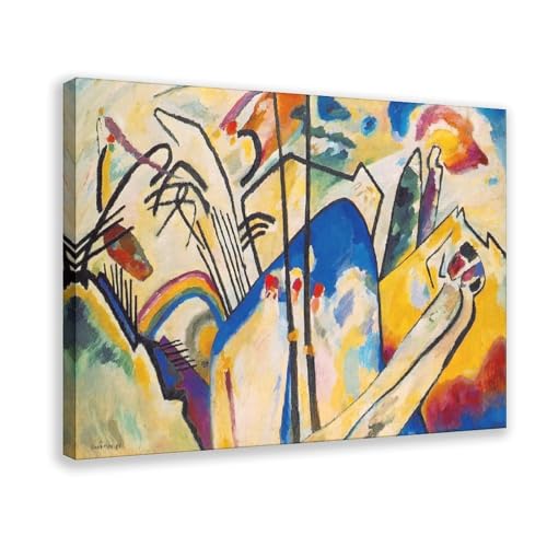 Impression sur toile Kandinsky Composition IV avec cadre suspendu haut de gamme