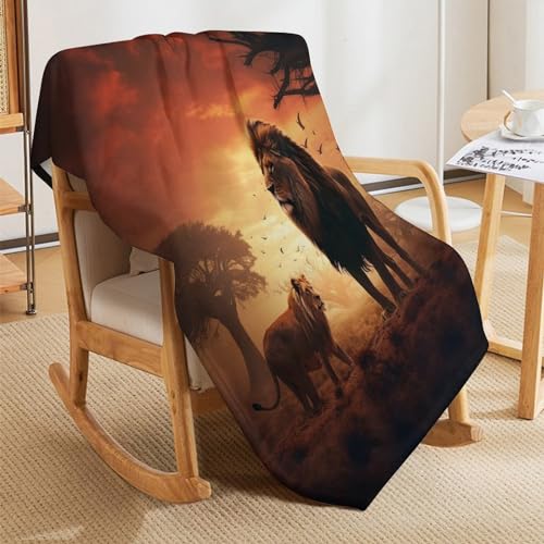 Couverture lion douce et chaude pour apaiser vos soirées