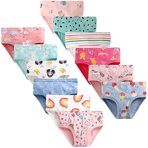 LeQeZe Girls' Cotton Briefs 12 Pack Cover
