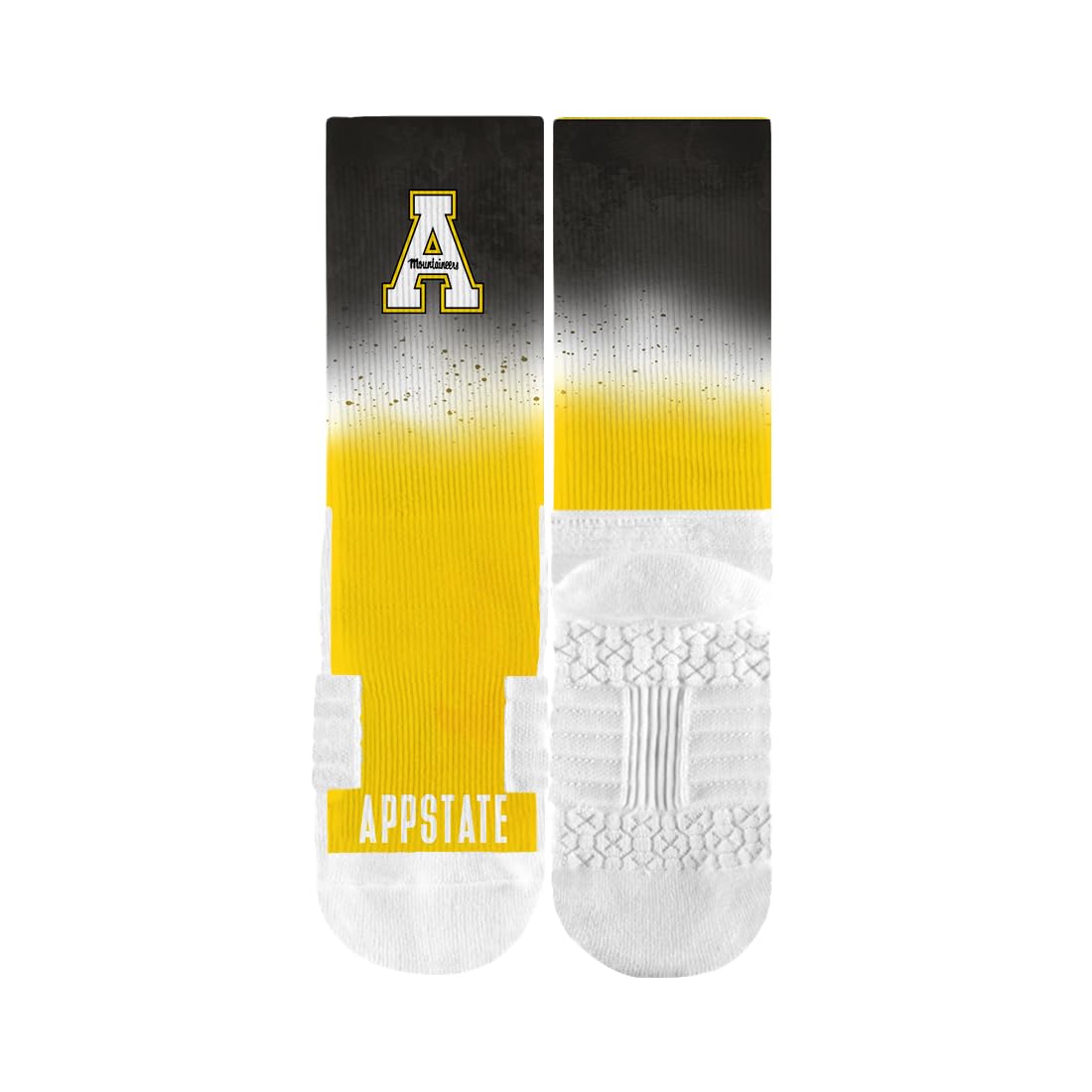 Strideline Appalachian State Mountaineers NCAA Licensed Crew Socks - Dip Dye (M-L)