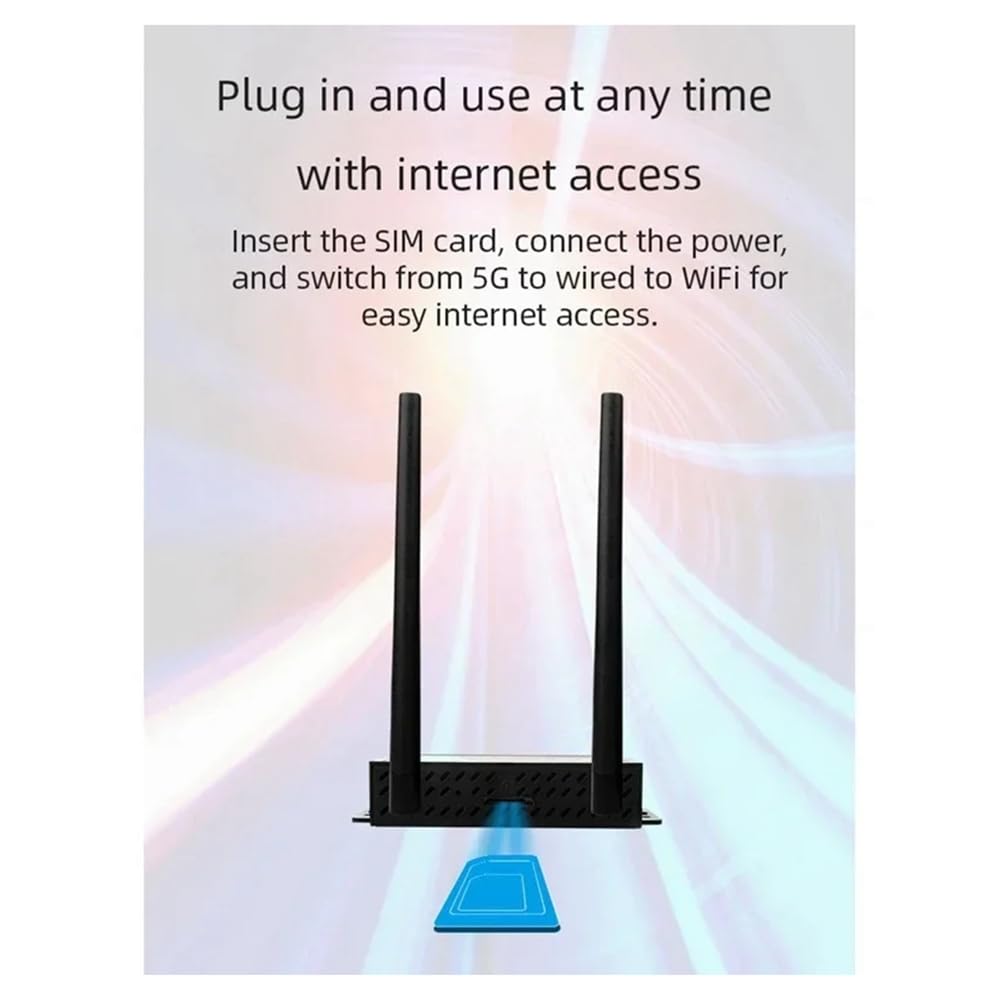 Router Inalámbrico Industrial CPE WiFi 4G con Antena Externa de 300 Mbps y Ranura para Tarjeta SIM, Punto de Acceso Móvil Portátil (32 Usuarios), Enchufe Europeo