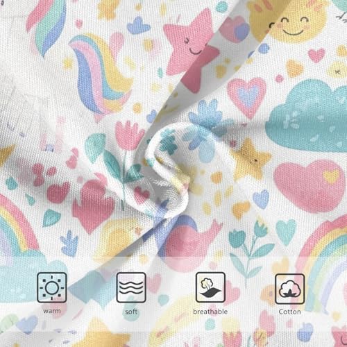 Whimsical Unicorns Girls Underwear, Toddler Girl Panties, Girls Cotton Underwear, 2–8 Years3