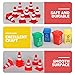 Wakauto 25Pcs Mini Traffic Signs Playset for Kids Includes Traffic Cones Yellow Warning Sign Garbage Can Road Street Toy for Early Transportation Safety Education Themed Parties