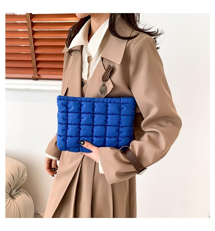 pochette trucchi Borsa da viaggio con pochette trapuntata, grande capacità, con cerniera, borsa da viaggio portatile for donna, verde viaggio(Blauw)