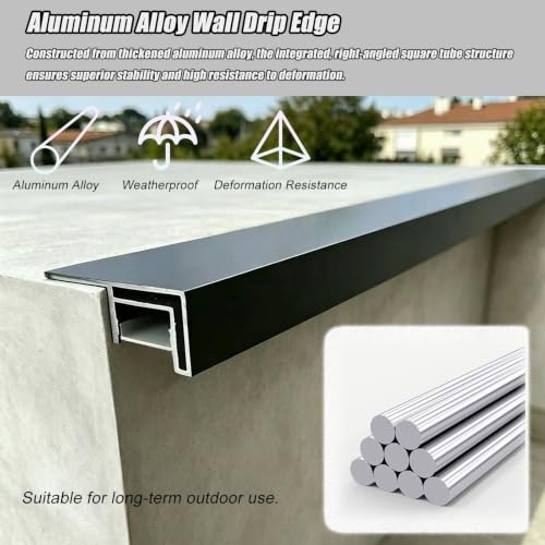 Borde de goteo de pared 250cm de aluminio 4