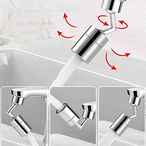 Youery Universal Spritzfilter-Wasserhahn,720°Drehbarer Wasserauslass-Wasserhahn-Sprühkopfadapter,Küchenblasen-Hahnkopf-Sprühdüse mit 4 lagigem Netzfilter und Auslaufsicherheit - Image 4