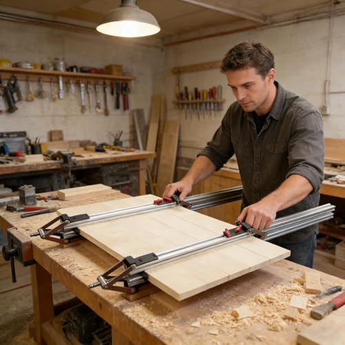 Abrazadera de placa para proyectos de construcción de muebles y mesas 4