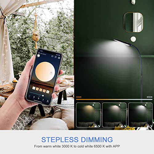 Gmk Smart Led Floor Lamp, Standing Lamp Compatible With Alexa Google Home, App Remote Control 10-100% Brightness Reading Lamp Stepless Dimmer Adjustable 2700-6500K For Bedroom Living Room Office #TOP2