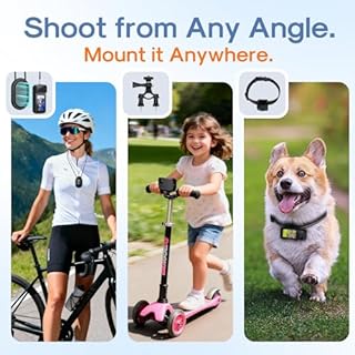 Mini Body Camera 128G with 1.47inch LCD Screen, 2.7K Thumb Size Action Body Cam with Audio&Video Thumb Hands Free POV Recording, Mount Free, Magnetic Sport DV for Bike Cycling Vlogging Pet Walk Swim
