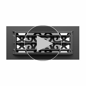 reon.♡ Reggio Register Scroll Floor Register 4X10 - Black Cast Iron