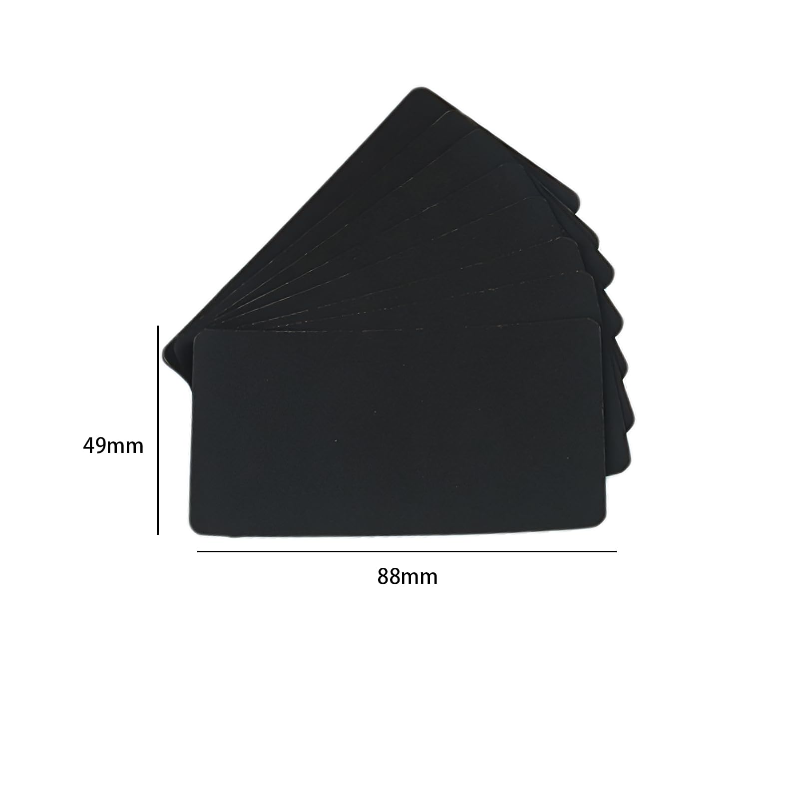 Leliafleury 100Pcs Blank Business Cards Black Message Cards Blank Flash Cards Craft Words Cards for Learning Study, DIY, Memory Note - Image 2