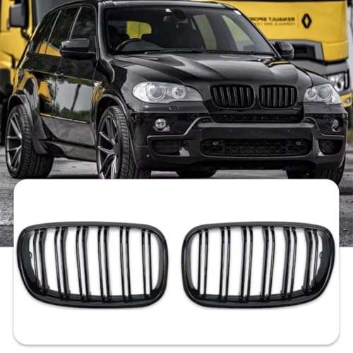 Calandre avant pour BMW X5 X6 E70 2007-2014 à double lamelles - 7