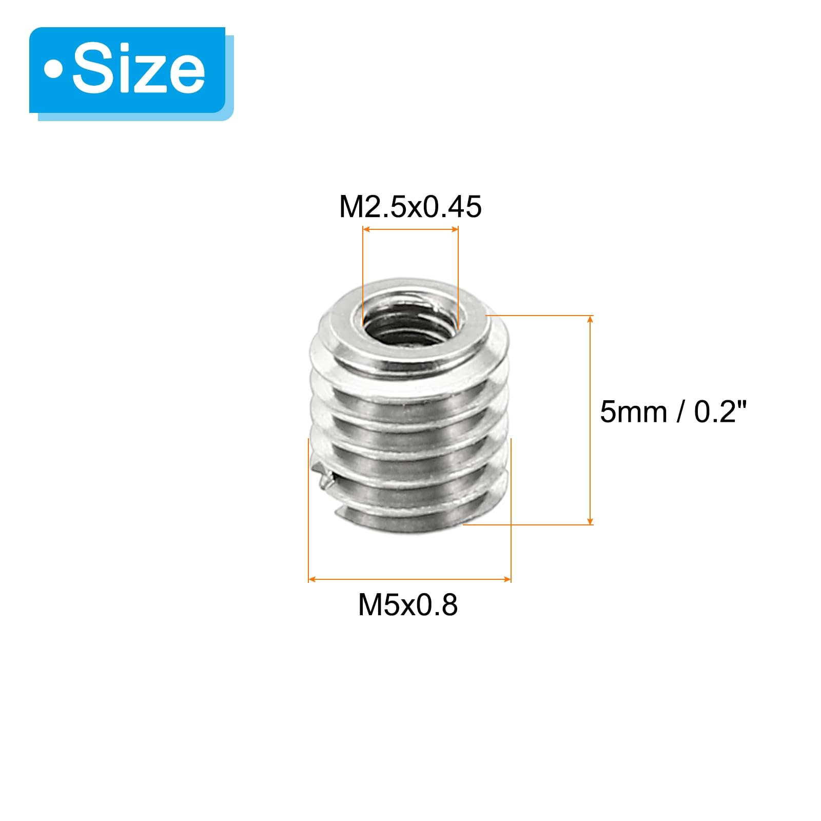 PATIKIL Thread Adapters Sleeve Reducing Nut - Image 2
