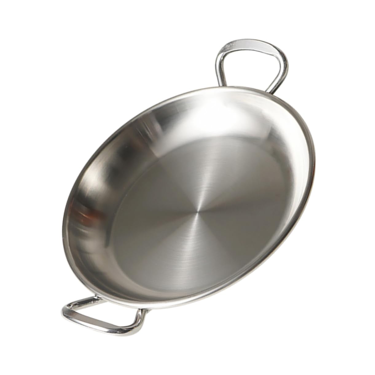 PRETYZOOM Dinnerware Handles Stainless Steel Tray Easy to Clean for Snacks 13cm Small Plate