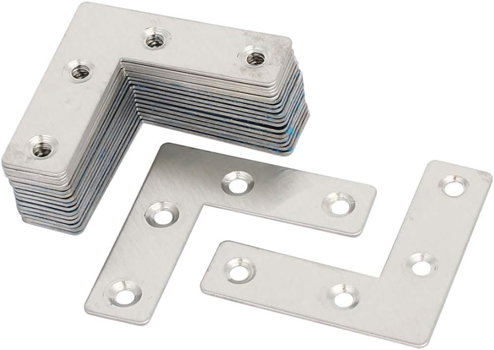Orgrimmar 36 PCS Corner Brace Plates Metal L Shaped Flat Repair Plates Corner Brace Brackets 50mmx50mmx1mm