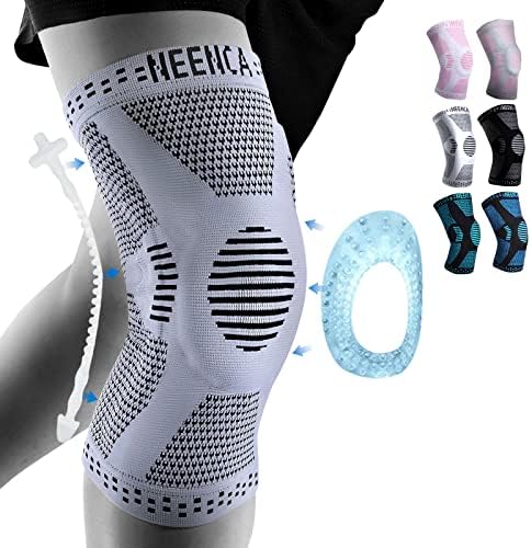 NEENCA Professional Knee Brace,Knee Compression Sleeve Support for Men Women with Patella Gel Pads & Side Stabilizers,Medical Grade Knee Pads for Running,Meniscus Tear,ACL,Arthritis,Joint Pain Relief