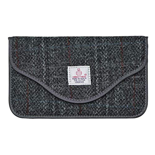 RETYLY Faraday Sleutelloos autoslot Signal Blocker Pouch, tas voor auto slot Harris Tweed Bovenfl?Che RFID-signaal blokkering Faraday tassen K (grijs)