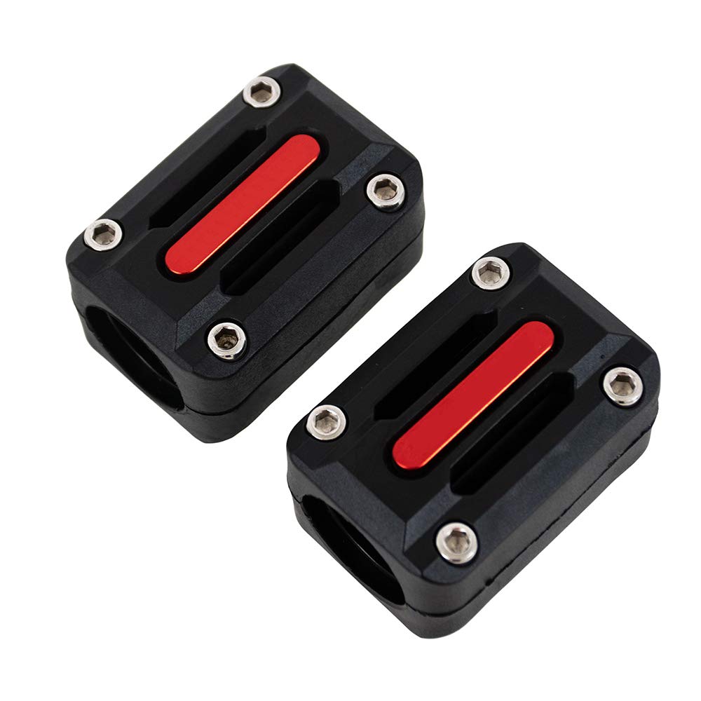 Blocchi paraurti moto, 22mm 25mm protezioni crash bar per NC700X, Africa Twin CRF1000L, 1290 Super Adventure, Tiger Explorer 1200, R1200GS, F800GS, Multistrada 950 (Rosso)