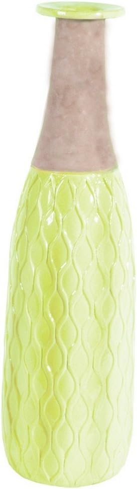 Ian Snow Punch Zanzibar Vase, Lime Green