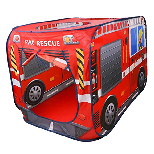 SM SunniMix Enfants Pop Up Play Tente Jeu de Voiture Jouent à Tente Intérieure en Plein Air - Pompiers