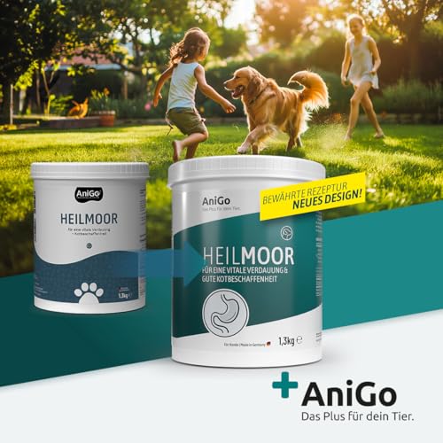 AniGo Heilmoor für Hunde 500g – Verbessert die Kotbeschaffenheit, Optimale Verdauung, Immunsystem, Magen-Darm-Aktivität, Appetit Anregung I Natürliche Heilerde Moor für Hund