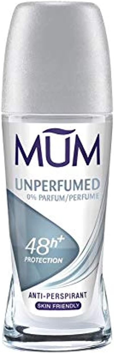Mum Roll-On Deodorant Perfume-Free, 50 ml, Pack of 6 (6 x 50 ml)