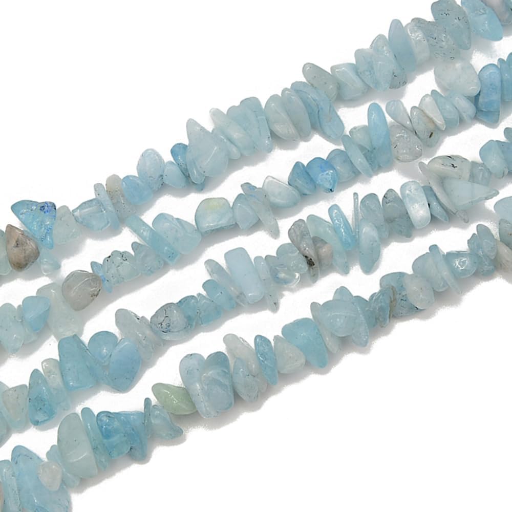 3-5mm Natural Aquamarine Gemstone Chips Loose Beads Semi Precious for Jewelry Making DIY Handmade Craft Supplies 1 Strand per Bag Approxi 32" - Image 4