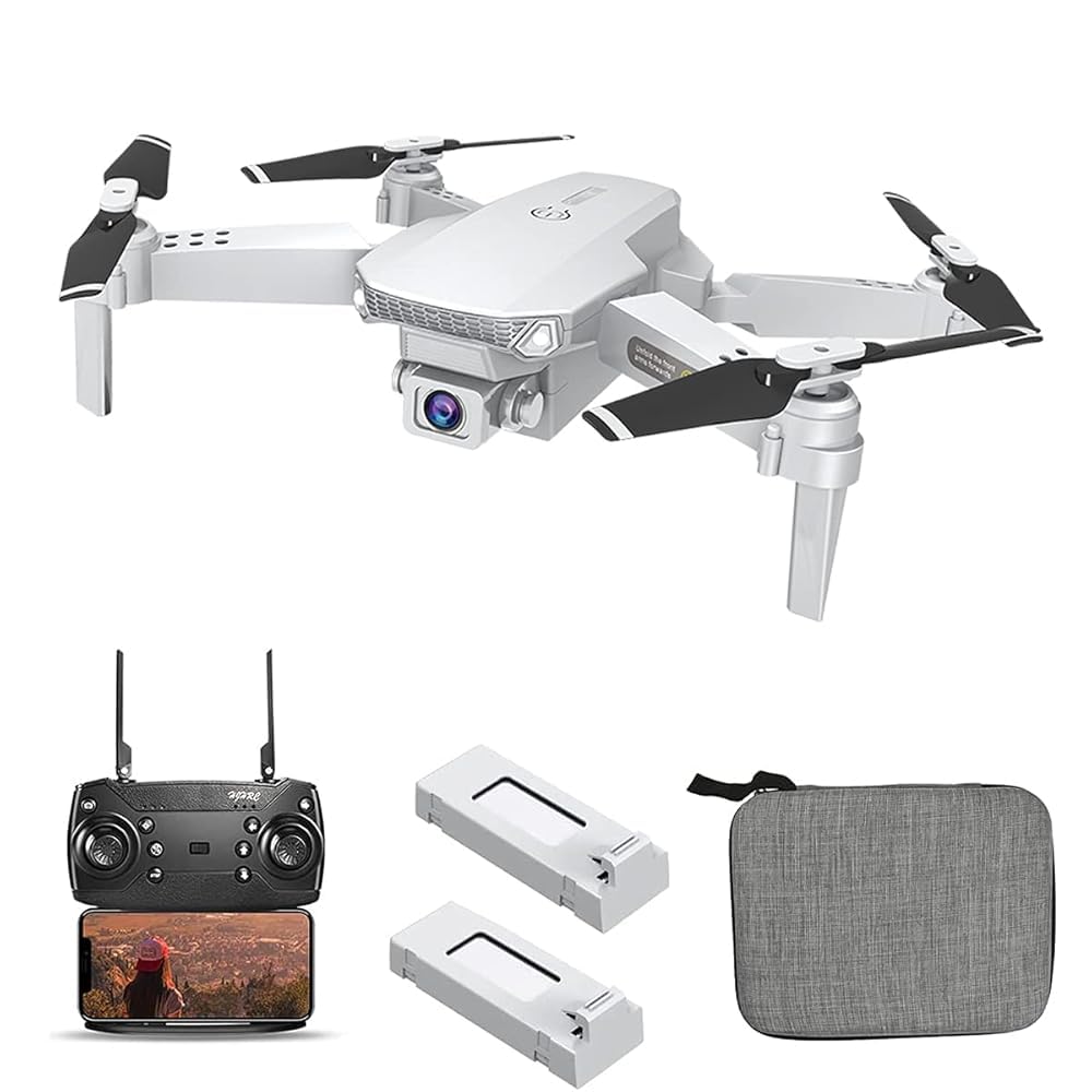 OBEST Drohne mit Kamera 4K, Faltbare RC Drone Erwachsene | Optical Flow, 2 Akkus, One Key Start/Landen, 3D Flips, Headless Modus, Mini FPV Quadcopter für Kinder und Anfänger