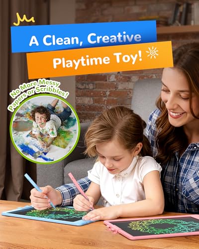 1. KOKODI LCD Writing Tablet for Toddlers – 10-Inch Doodle Board for Kids