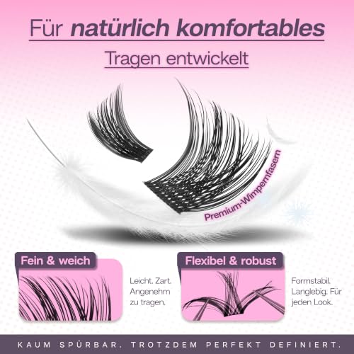 CALAILIS Wimpern Extensions Set, 4 Stile 544 Stück Wimpern Cluster Lashes – Ansicht 6