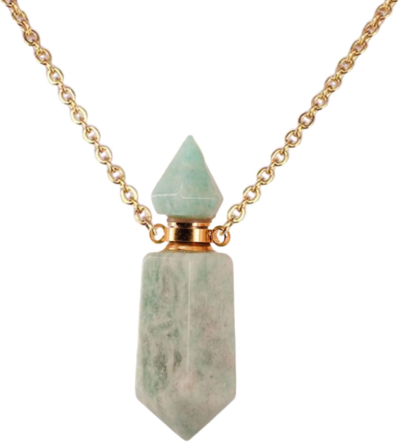 Crystal Perfumes Vial Pendant Necklace Jewelry Stylish Neckchain Adjustable Length Clavicle Chain Women Accessory